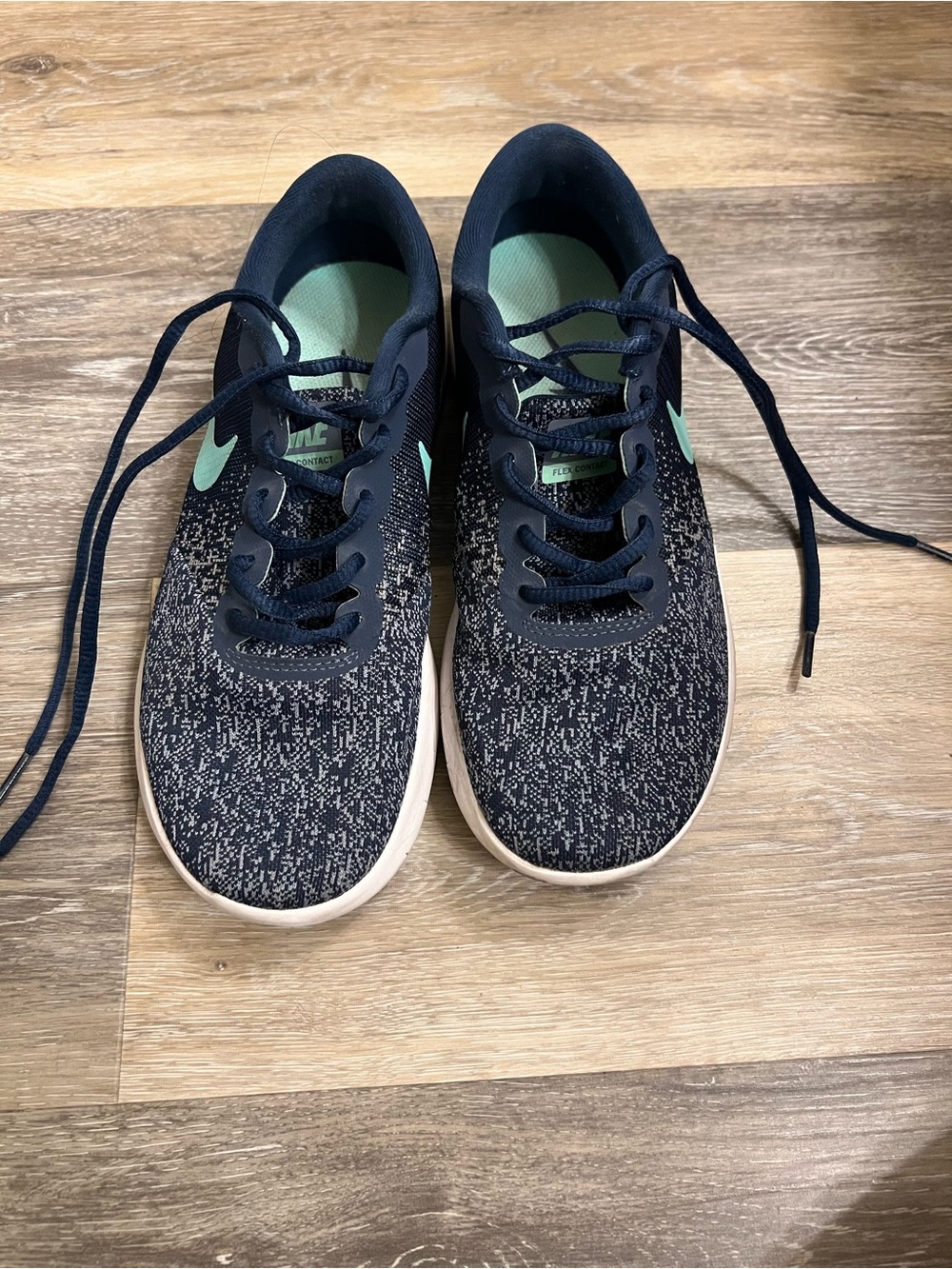 Nike Navy Knit Running Shoes